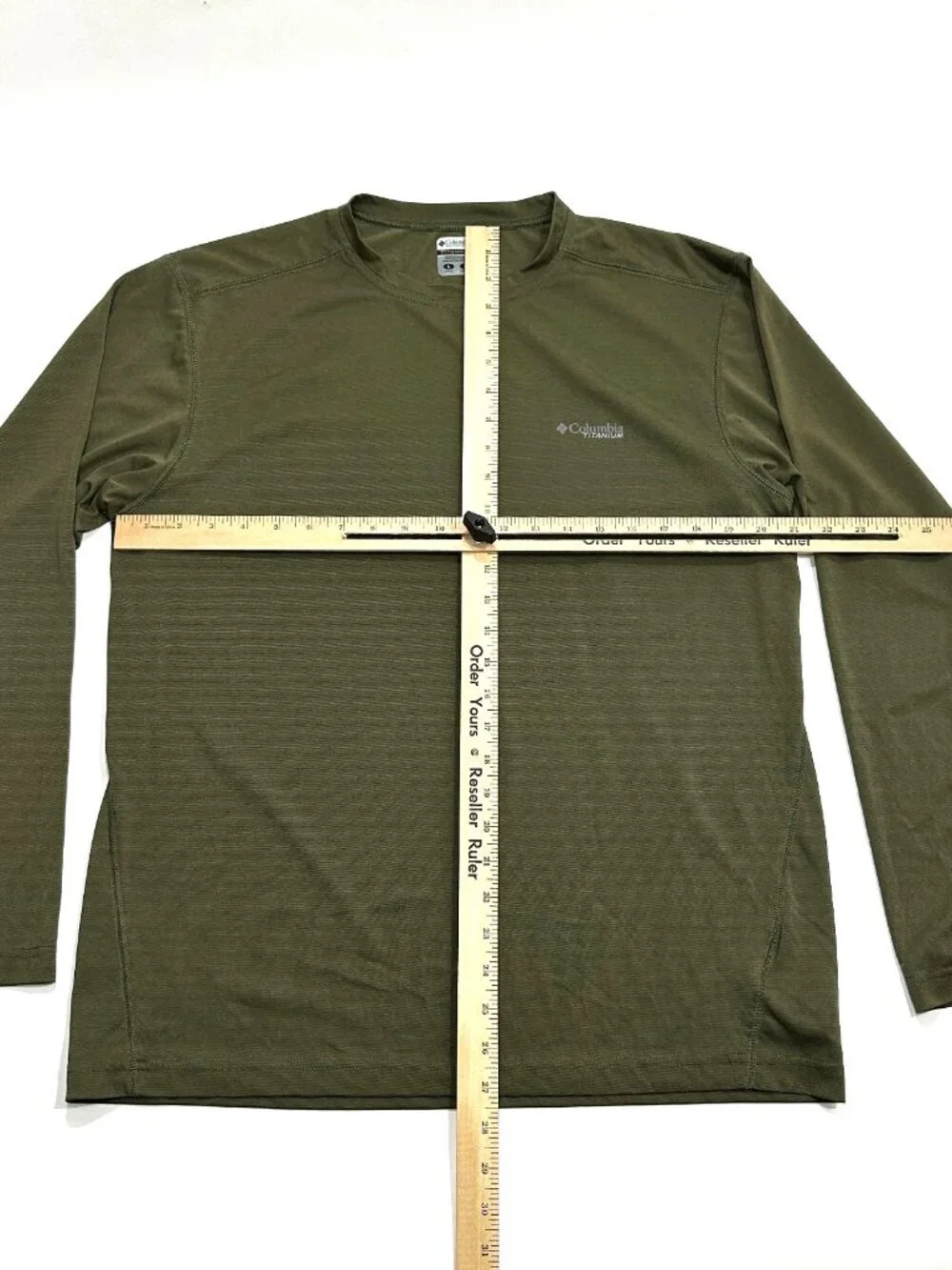 Columbia Titanium Omni-Dry Long Sleeve Performance Shirt Mens Large Green Hiking - Picture 10 of 16